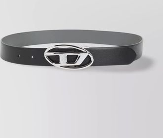 Diesel reversible logo belt adjustable fit metal buckle