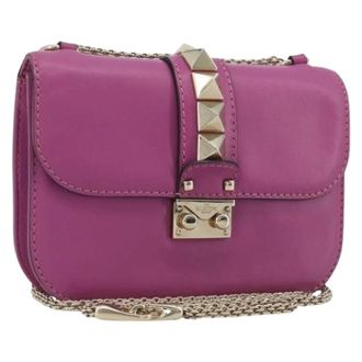 Valentino Pre-owned Vintage Schoudertas - Dames - Pre-owned - Paars - Maat: ONE Size Leer