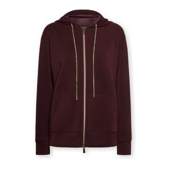 Elena Miro Hoodies & sweatvesten, Dames, Rood, 3Xl, Polyester, Modal blend hooded sweatshirt