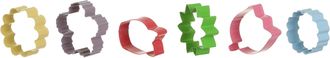 KASANOVA Set 6 formine tagliabiscotti colorate in acciaio inox