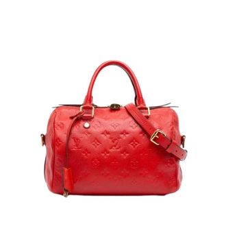 Louis Vuitton Pre-owned Speedy Bandouliere 25 - Dames - Pre-owned - Rood - Maat: ONE Size Leer