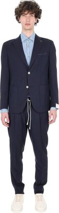 Eleventy Summertime Suit - Heren - Business pakken - Blauw - M - Wol - Kostuums