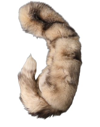 Dolce & Gabbana Brown Frost Fox Fur Neck Warmer Winter Womens Scarf