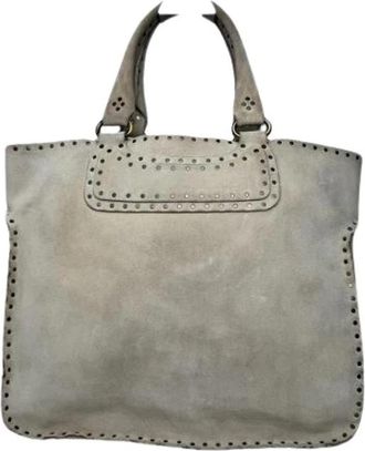 Celine Pre-owned Leren Tote Bag - Dames - Vintage Shopper - Grijs - ONE Size - Leer - Vintage