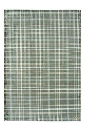 Lucky Brand Cozy Plush Throw Blanket in Green Check at Nordstrom Rack