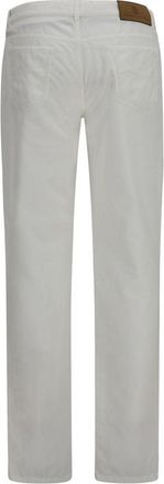 Brunello Cucinelli Corduroy Cotton Trousers - White