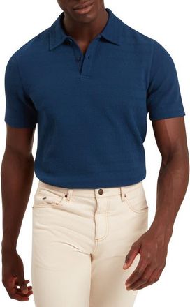 Ted Baker Serapa Texture Polo in Dk-Blue at Nordstrom, Size 5