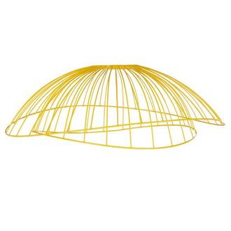 Maisons du monde Pantalla para l&aacute;mpara de techo de metal amarillo