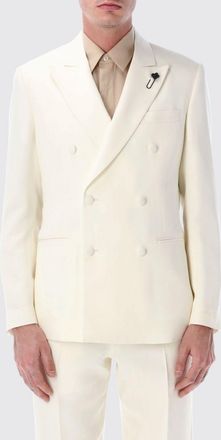 Lardini Blazer doppiopetto in viscosa e seta con rever a lancia