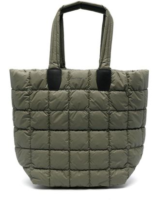 VeeCollective Porter tote bag - women - Recycled Nylon/Vegetal Leather - One Size - Green