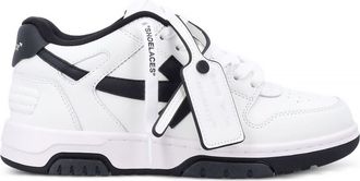Off-white Hybrid 90S-Inspired Low-Top Sneakers With Calf Leather Finish