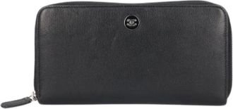 Chanel Pre-owned Wallets, female, Black, Size: ONE SIZE Pre-owned Vintage Leather Wallet