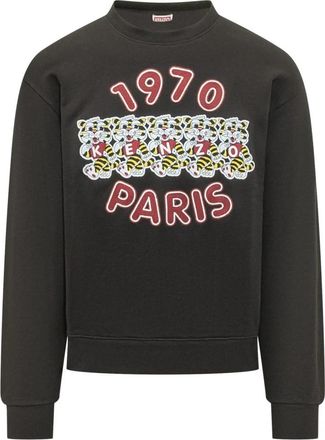 Kenzo Wild Tiger Sweatshirt - Heren - Sweatshirts - Zwart - M - Katoen - Hoodies & sweatvesten