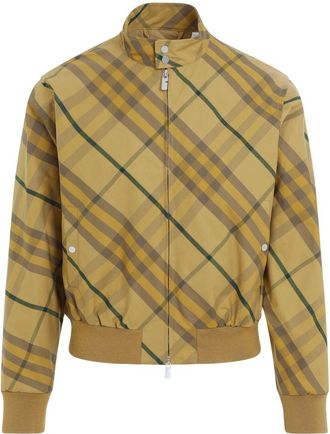 Burberry Mens Brown Cotton Bomber Jacket - Tan - Size EU 50 (Mens)