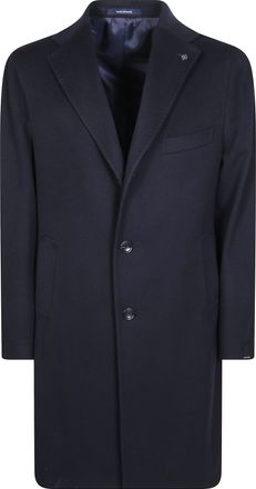 Tagliatore Virgin Wool Cashmere Mid-Length Coat
