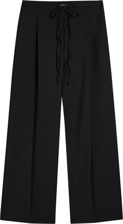 R&oacute;he Drawstring Straight-leg Wool-blend Trousers - Black - 38 (UK10 / S)