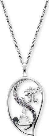Engelsrufer Womens ERN-YIYADROP-19-ZI Ladies Yin Yang Necklace Silver Sterling - One Size