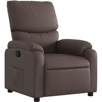 vidaXL Sill&oacute;n Reclinable De Cuero Sint&eacute;tico Marr&oacute;n Vidaxl