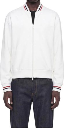Thom Browne Jassen, Heren, Wit, ONE Size, Browne 65 Intarsia Bomberjack