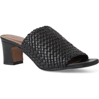 Aquatalia Laquila Slide Sandal in Black Woven at Nordstrom, Size 10.5