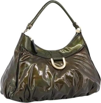 Gucci Pre-owned Vintage Schoudertas - Dames - Vintage Schoudertas - Groen - ONE Size - Leer - Vintage