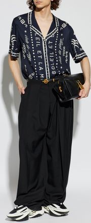 Balmain Short-sleeved Shirt, Mens, Navy Blue