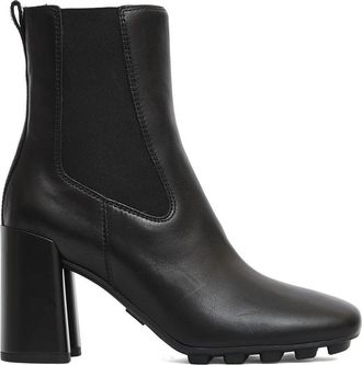 Hogan Chelsea Black Leather 85Mm Ankle Boot