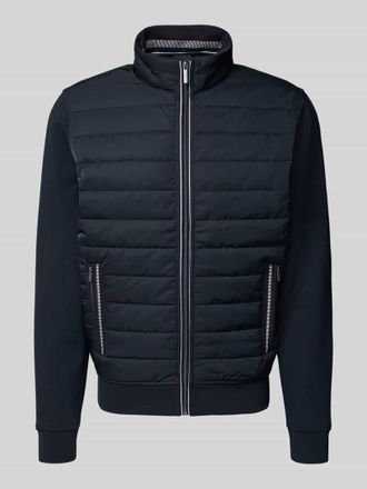 Bugatti Steppjacke mit Stehkragen und Rei&szlig;verschlusstaschen in Marine, Gr&ouml;&szlig;e M