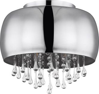 Globo Lighting Plaf&oacute;n - Kalla - Cromo - Vidrio Vidrio Ahumado - &Oslash; 35cm