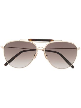 Tom Ford Eyewear Zonnebril met piloten montuur - Goud