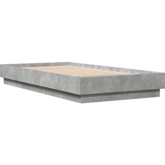 vidaXL Bed Frame without Mattress Concrete Grey 75x190 cm Small Single Vidaxl
