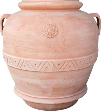Biscottini International Biscottini - Galestro Jarra De Terracota Engalanada 100% Made In Italy, Totalmente Artesanal