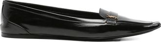 Saint Laurent Poppy leren ballerinas met puntige neus - Zwart