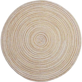 OEM Juego De 6 Manteles Individuales Redondos Lavables Y Resistentes Al Calor (beige) - Crezuo