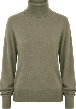 Twinset Maglione Dolcevita in Lana Essenziale - Dames - Coltruien - Groen - M - Wol - Truien & Vesten