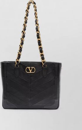 Valentino Garavani tote bag chain strap chevron pattern handles