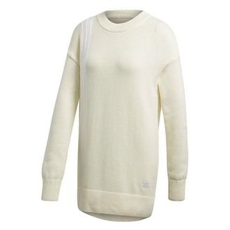 adidas (WMNS) adidas Originals Pullover Sweater Cream White FU1750