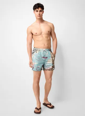 OAS Mens Montara abstract desert swim trunk