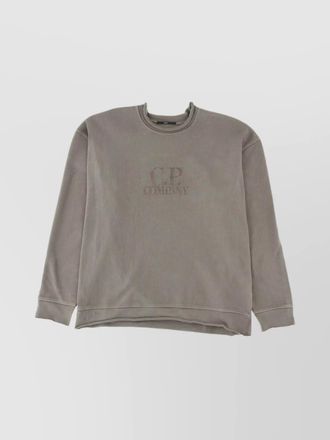 C.P. Company ribbed hem long sleeve crew neck sweater