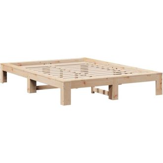 vidaXL Vidaxl - Estructura De Cama Sin Colch&oacute;n Madera De Pino Blanco 150x200 Cm
