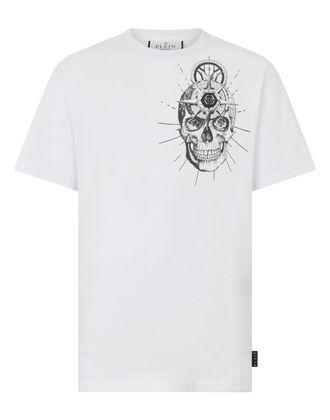 Philipp Plein Round Neck T-Shirt Skull Tattoo