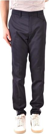 Paolo Pecora Zip en Knoop Wollen Broek - Heren - Trainingsbroeken - Blauw - M - Wol - Fitness