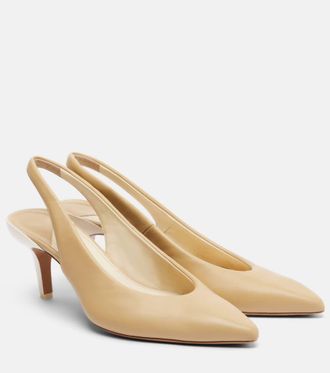 Chlo&eacute; Suzie leather slingback pumps