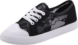 Generic Slip on Trainers Women, Womens Sport and Outdoor Shoes, Womens Summer New Breathable Trainers - Trendy Versatile Sports Shoes for Women Black