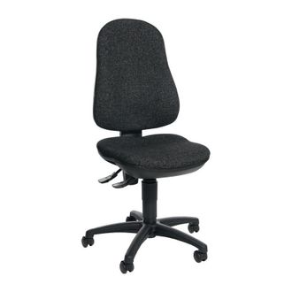 Topstar Silla Giratoria De Oficina Con Contacto Permanente Antracita 420-550mm Sin Puerta Respaldo 110kg