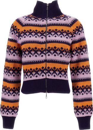Paco Rabanne Cropped Jacquard Vest - Dames - Vesten - Veelkleurig - XS - Wol - Truien & Vesten