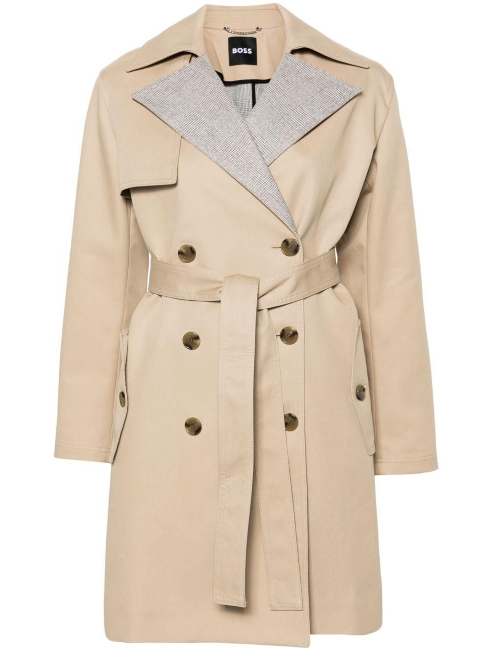 Trench-coat Homme Hugo Boss MOSKO1911 Blanc Cassé - Taille US 38R / IT 48R - Neuf étiqueté