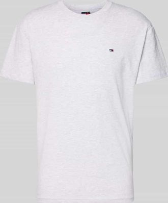 Tommy Jeans Regular Fit T-Shirt aus reiner Baumwolle in Hellgrau Melange, Gr&ouml;&szlig;e XXL