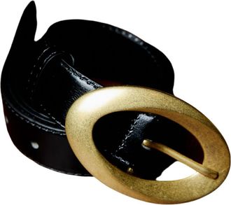 Fortela Teodora Leather Belt in Black at Nordstrom, Size 100