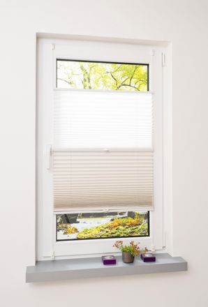 Liedeco Plissee »Day & Night« Lichtschutz ohne Bohren verspannt Faltenstore